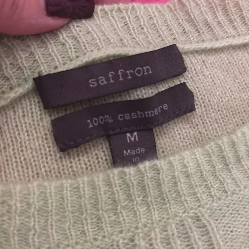 Saffron 100% cashmere Green Sweater, M